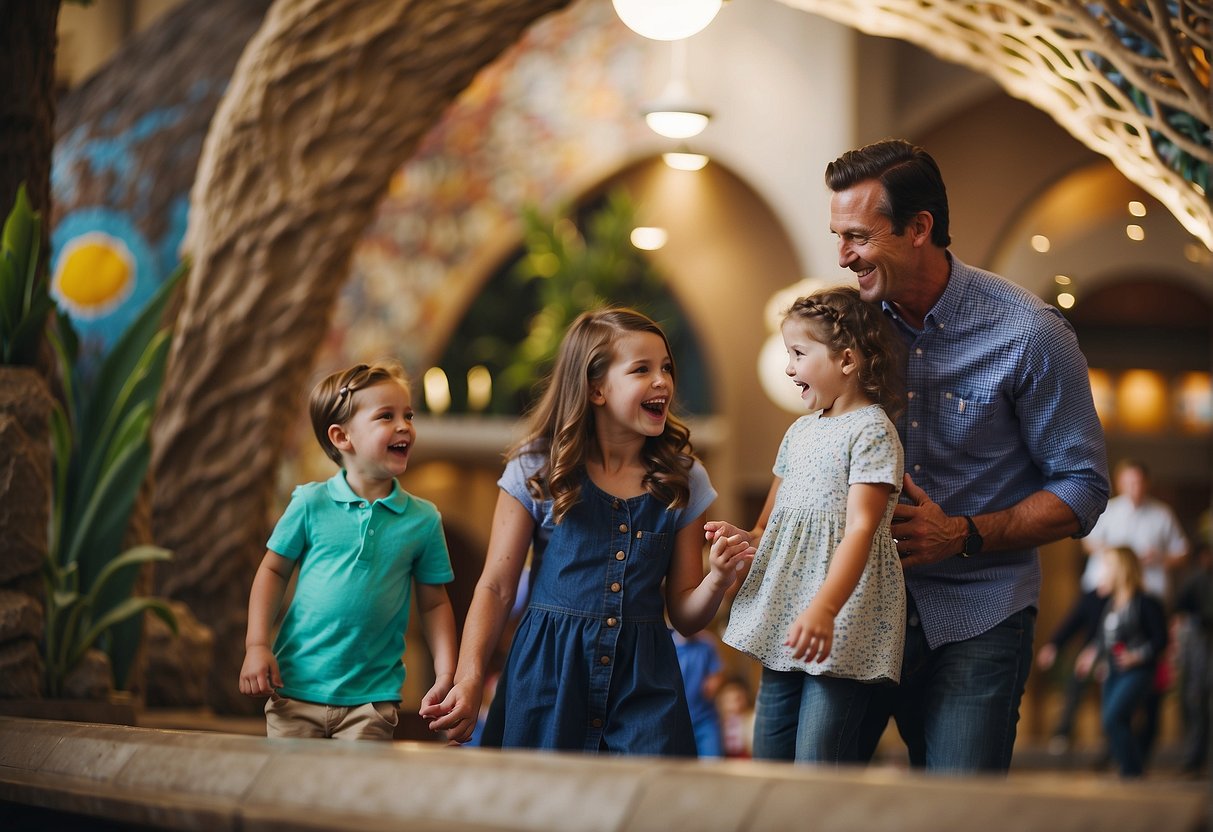 A family explores Kansas City, visiting a children's museum, zoo, and interactive science center. Laughter and learning fill the air as they engage in hands-on activities and educational exhibits