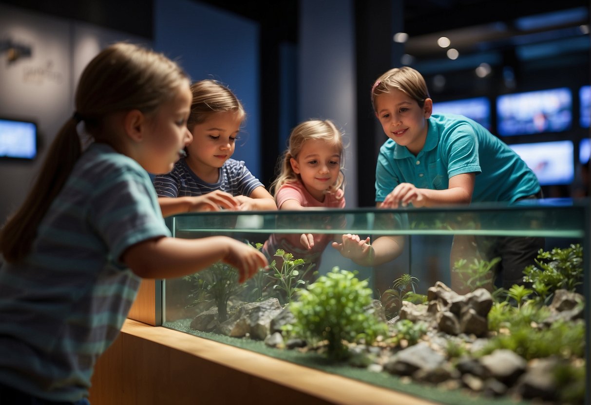 Children explore interactive exhibits in a Chicago museum, engaging in hands-on educational experiences